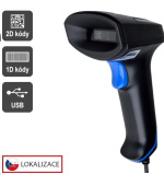 Virtuos CCD 2D čtečka Virtuos HT-851A, USB, bez stojánku, černá