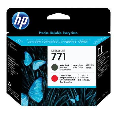 HP 771 Black matte + Red chromatic DJ Printhead, CE017A