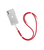 WG - Crossbody lace strap/transparent/red