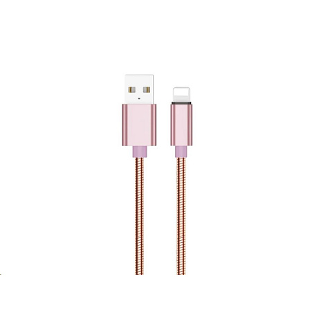 WG - Datový kabel Lightning na USB-A, 1 metr, růžová