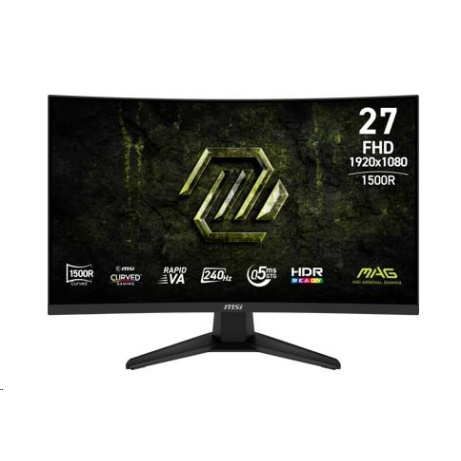 MSI LCD MAG 275CF X24, 27", 1920x1080, Rapid VA, 0,5 ms, VESA 100x100, Black