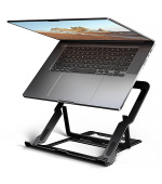 AXAGON STND-LAB, hliníkový stojan pro notebooky 10"-17.3", nastavitelná výška, černý