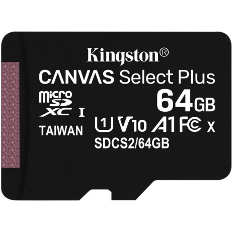 Kingston Canvas Select Plus A1/micro SDXC/64GB/100MBps/UHS-I U1 / Class 10