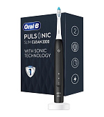 Oral-B Pulsonic Slim Clean 2000 Black, sonický zubní kartáček, 2 režimy čištění, časovač, bělící