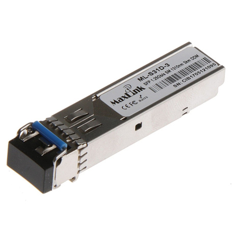 MaxLink 1.25G SFP optický modul, SM, 1310nm, 3km, 2x LC konektor, DDM