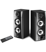 BAZAR - GENIUS reproduktory SP-HF2800 BT/ 2.0/ 60W/ Dřevěné/ Bluetooth/ USB/ dálkové ovládání - Poškozený obal (Komplet)