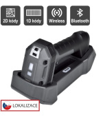 Virtuos CCD 2D průmyslová bezdrátová čtečka HW-857, USB, tmavě šedá