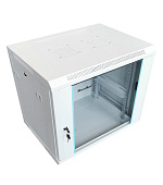 XtendLan 19" nástěnný rozvaděč 12U 600x600, nosnost 60 kg, skleněné dveře, rozložený, šedý