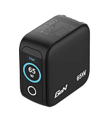 VERBATIM Mini GaN Nabíječka s displejem 65W, 2xUSB-C, 1xUSB-A, černá