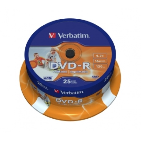 VERBATIM DVD-R(25-Pack)Spindl/Printable/16x/4.7GB