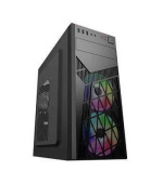 BAZAR - EUROCASE skříň ML N6-560B, ATX, 2x USB-A, 1x USB-C, 2x 120mm ARGB Fan, černá - Rozbaleno (Komplet)