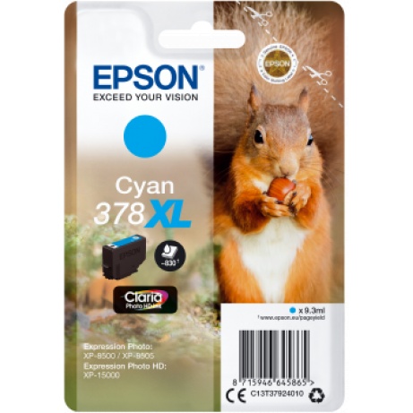 Epson Singlepack Cyan 378 XL Claria Photo HD Ink