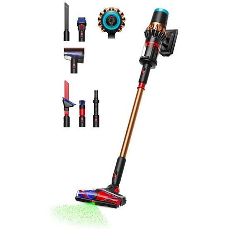 BAZAR - Dyson V16 Piston Animal + Sada pro šetrný detailní úklid černá/měděná tyčový vysavač - Rozbaleno (Komplet)