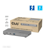 Club3D hub Thunderbolt 5 5v1, 3x USB-C TB5, 1x USB-A, 1x8K60Hz, 3x 5K60Hz, certifikace Thunderbolt Share, 180W