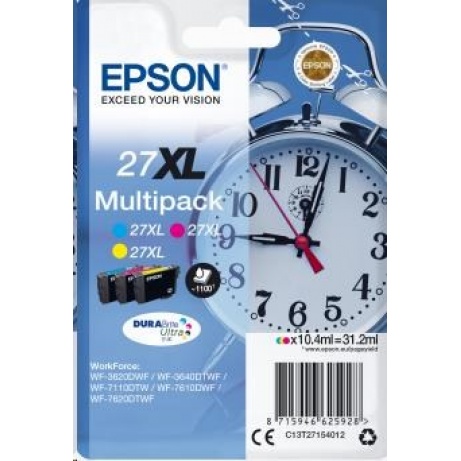EPSON ink Multipack 3-colour "Budík" 27XL DURABrite Ultra Ink