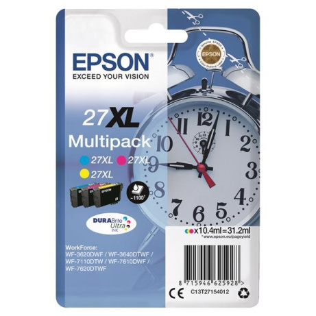 EPSON ink Multipack 3-colour "Budík" 27XL DURABrite Ultra Ink