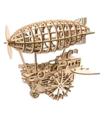 RoboTime 3D dřevěné mechanické puzzle Fantastická vzducholoď