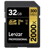 Lexar SDHC Pro 2000X UHS-II U3 R300/W260 (V90) 32GB