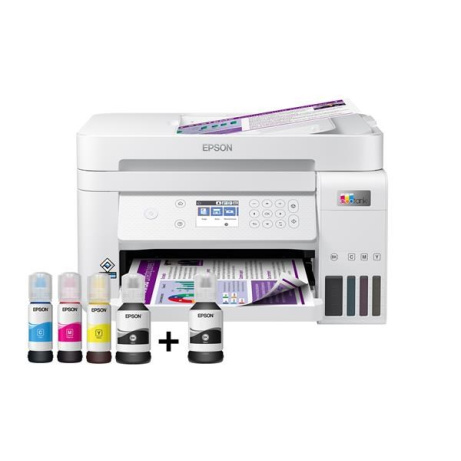 EPSON tiskárna ink EcoTank L6276, 3v1, A4, 1200x4800dpi, 33ppm, USB, Wi-Fi, LAN, bílá