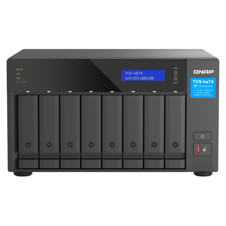 QNAP TVS-h874-i5-32G (6core 4,4GHz, ZFS, 32GB RAM, 8x SATA, 2x M.2 NVMe, 2x PCIe, 2x 2,5GbE, HDMI)