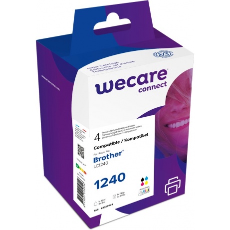 WECARE ARMOR ink sada kompatibilní s BROTHER LC-1240 VAL BP, černá/CMY