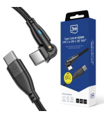 3mk Hyper Cable N-SERIES C to C 2m 20V/3A 60W Black - Swivel