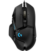 Logitech Herní myš G502 Hero, USB, Drátová USB, 16000 DPI, černá
