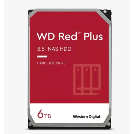 BAZAR - WD RED PLUS NAS WD60EFZX 6TB SATAIII/600 128MB cache 185 MB/s CMR