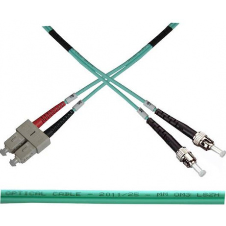 Optický patch kabel duplex SC-ST 50/125 MM 2m OM3