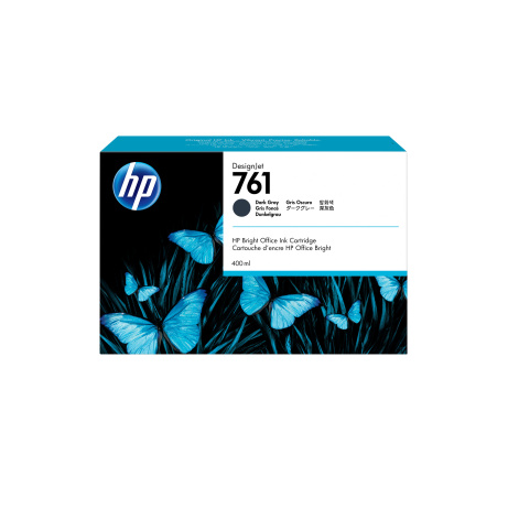 HP 761 Dark Grey DJ Ink Cart, 400 ml, CM996A