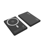 WG - Power Bank 5000 mAh, bezdrátová 15W + PD 20W, černá
