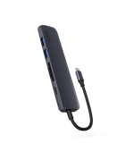 Epico 6v1 hliníkový USB-C 8K hub - inkoustová