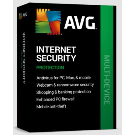 AVG Internet Security  MultiDevice up to 10 connections 1 Year