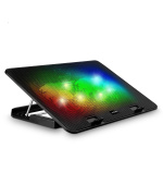 EVOLVEO A101RGB, chladící podložka pro notebook, 2x ventilátor, RGB podsvícení