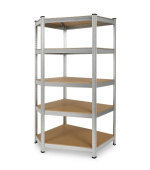 Rohový regál 180x90x90 - pozinkovaný - 5 polic