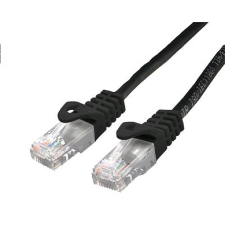 Kabel C-TECH patchcord Cat6, UTP, černý, 1m