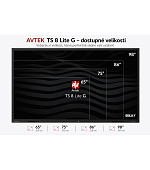 AVTEK TS 8 Lite G 65, interaktivní dotykový displej 65", 4K, 8GB/128GB, EDLA, Android 14