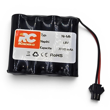 Akumulátor Ni-Mh 4.8V 3000 mAh konektor 2SM