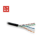 LYNX UTP kabel, Cat6, PE (Fca), celoměděný, venkovní, černý, box 305m