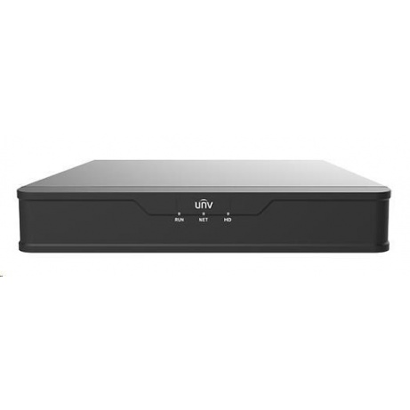 Uniview NVR, 8 kanálů, H.265, 1x HDD, 8Mpix (64Mbps/64Mbps), HDMI, VGA, 4K, ONVIF, 2x USB, audio