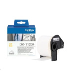 BROTHER DK-11234 -Originální samolepicí štítek na oděv - černý tisk na bílém podkladu, 60 mm x 86 mm