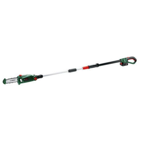 BOSCH UniversalChainPole 18, akumulátorový teleskopický prořezávač větví, 18 V, lišta 20 cm, rychlost řezu 4 m/s