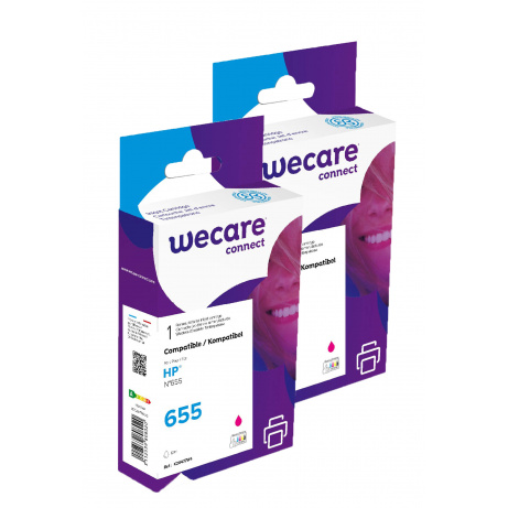 WECARE ARMOR sada ink kompatibilní s HP CZ111AE, 2x12ml, červená/magenta