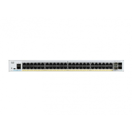 Catalyst C1000-48P-4X-L, 48x 10/100/1000 Ethernet PoE+ ports and 370W PoE budget, 4x 10G SFP+ uplnks