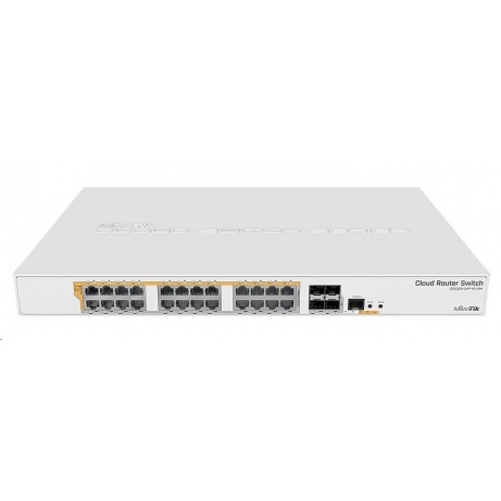 MikroTik Cloud Router Switch CRS328-24P-4S+RM, 800MHz CPU,512MB RAM, 24xLAN, 4xSFP+ slot, vč. L5