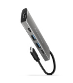 AXAGON HMC-5G21, USB 10Gb/s hub, porty 2x USB-A, 2x USB-C, HDMI 4k/30, PD 60W, kabel USB-C 13cm