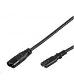 PremiumCord Kabel síťový prodlužovací IEC 60320 C7>C8 230V 2m