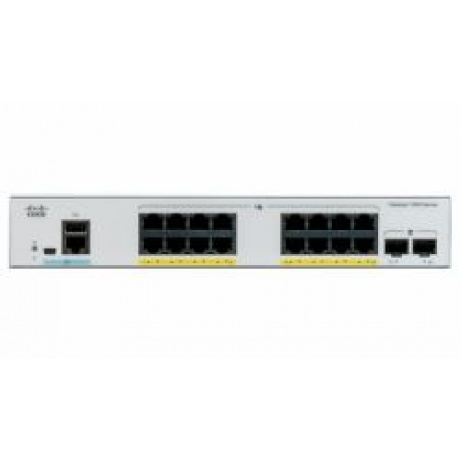 Catalyst C1000-16P-E-2G-L,16x 10/100/1000 Ethernet PoE+ ports and 120W PoE budget, 2x 1G SFP uplinks