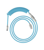 HyperX USB-C Coiled Cable Light Blue-White - Příslušenství ke klávesnici