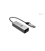 i-tec USB-C/USB-A Metal HUB 3 (2x USB-C, 1x USB-A) Port + 2.5GLAN